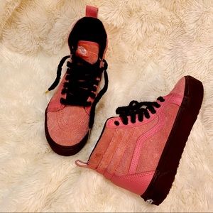 Vans Off the Wall Pink Hi-Top Sneakers